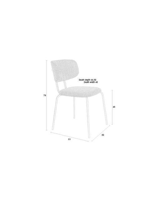 Housecraft Living Jaze Eetkamerstoelen Off-White/ Gebroken wit - Set van 2 - vtwonen shop