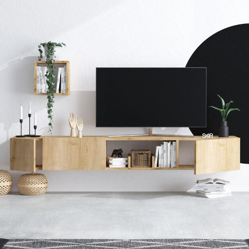 Calicosy - AVIOR TV-meubel - Licht hout - 32x180x25 cm