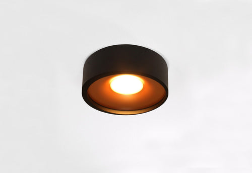 Artdelight plafondlamp Orlando - 1 lichts - 14  x 5   cm - zwart - goud - vtwonen shop