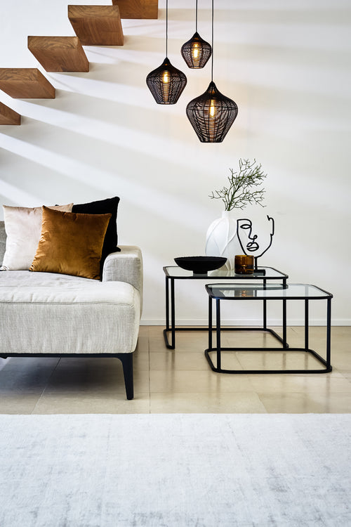 Light & Living hanglamp ALVARO - Ø20x22cm - zwart