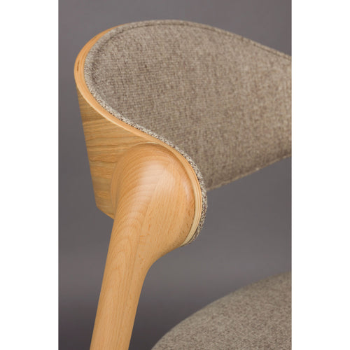 Dutchbone Babington Eetkamerstoelen Naturel - Set van 2