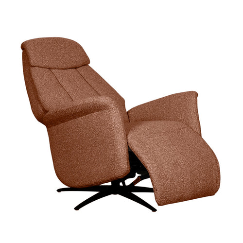 LABEL51 Fauteuil Oslo Elektrisch - Oranje Stof - Draaibaar - vtwonen shop