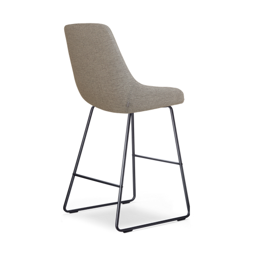 Nolon Nino-Isa Barkruk Warm Grijs - Stof - Zwart Onderstel - 65 cm - vtwonen shop