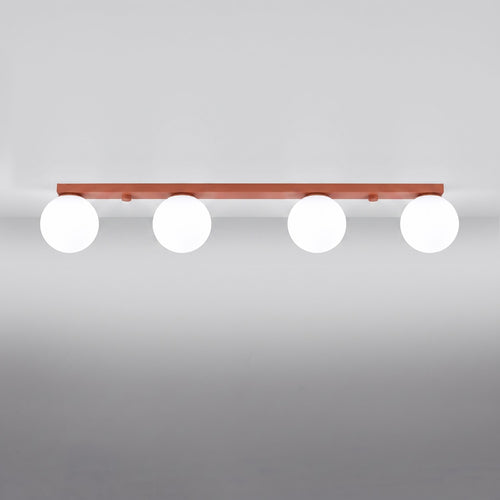 Sollux Lighting Plafondlamp YOLI 4 rode oker - 88x12x14,5cm