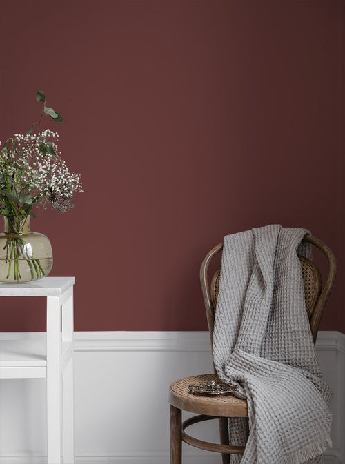 Duro Wallpaper behang effen koraalrood - 53 cm x 10.05 m - 662218 - vtwonen shop