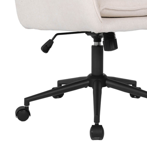 HOME DELUXE bureaustoel CORA geweven stof beige - in hoogte verstelbaar - vtwonen shop