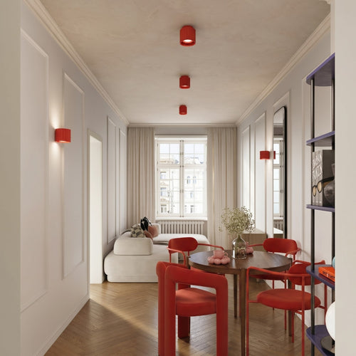 Sollux Lighting Plafondlamp AURA 2 rood GU10 - 21x10x12cm
