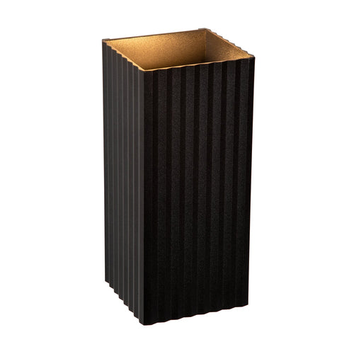 Atmooz wandlamp Ribble rechthoek - zwart - Ø 8 x H 18 cm - GU10