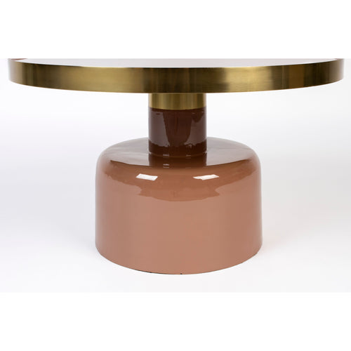 Zuiver Glam Salontafel Rond 60 cm Roze/ Goud