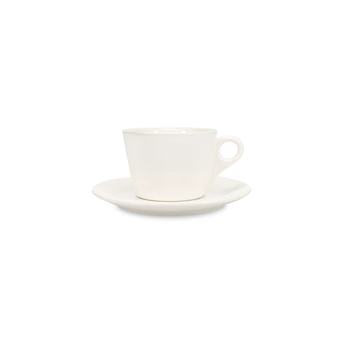 Bonbistro - Schotel 16,5cm voor kop 28cl wit Barista - Set van 6
