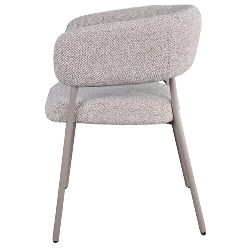 DÉJA Living Eetkamerstoel Malilla - Taupe Stof - Set van 2