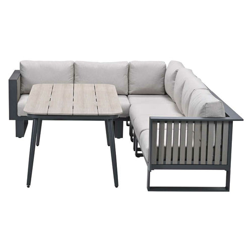 Garden Impressions lounge dining set Gabon - Lagan taupe - 5-delig