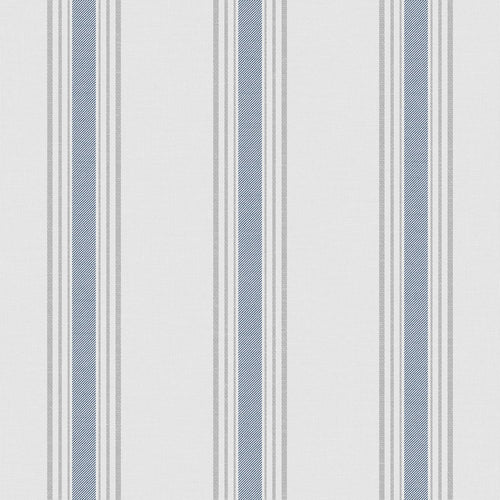 Sanders & Sanders behang strepen blauw en grijs - 53 cm x 10.05 m - 640665