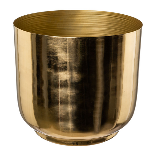 Flourify plantenbak - Metaal - set van 3 - 36x36x22 / 28x28x25 / 20x20x18 cm - goud - vtwonen shop