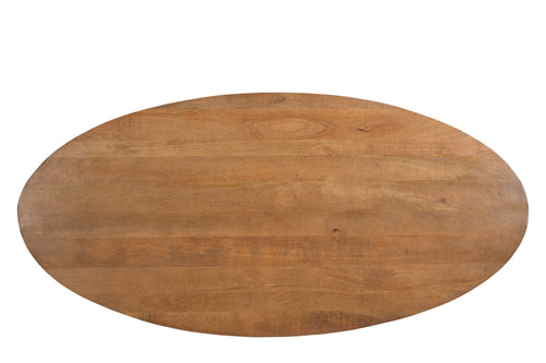 Livingfurn eetkamertafel Rocky Oval - 240 cm - mangohout