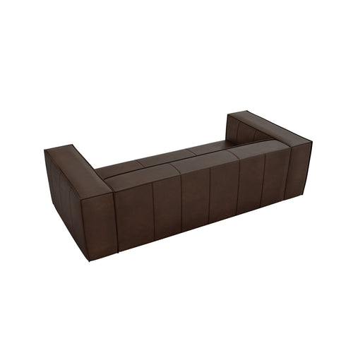 Cosmopolitan Design - Bank Turin 3-zits, echt leer donkerbruin - 100x227x68cm