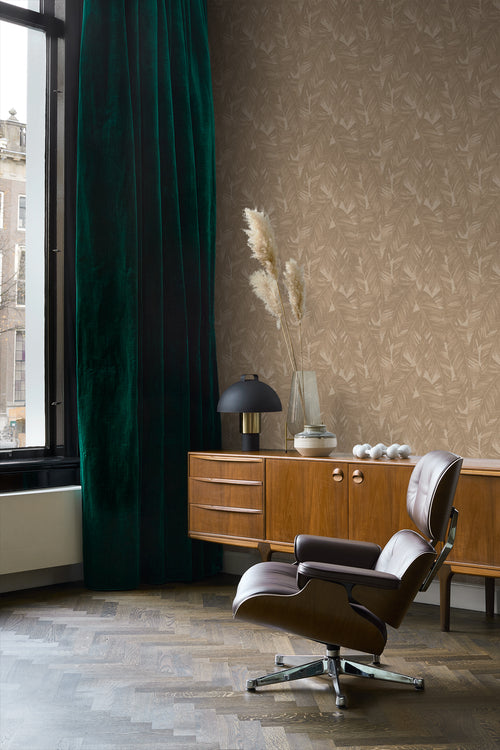 Origin Wallcoverings behang bananenbladeren beige bruin - 50 x 900 cm - 348059 - vtwonen shop