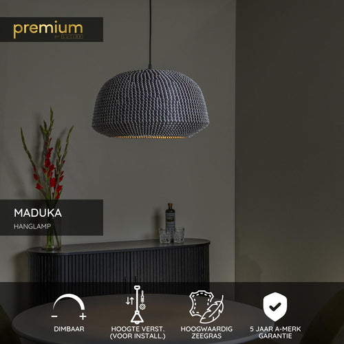 Lucide hanglamp MADUKA - 1xE27 - Zwart
