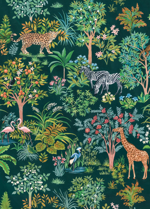 Sanders & Sanders fotobehang jungle multicolor - 200 x 280 cm - 611651 - vtwonen shop