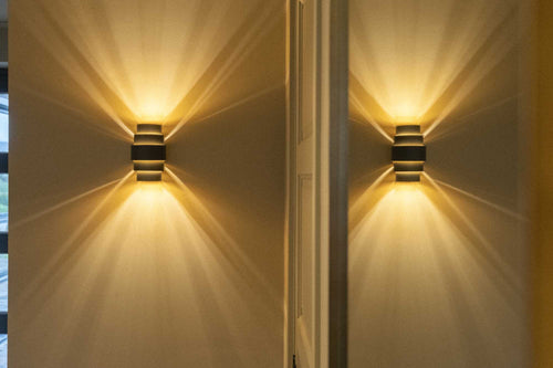 Artdelight wandlamp Rolls - 2 lichts - 13  x 22   cm - zwart goud - vtwonen shop