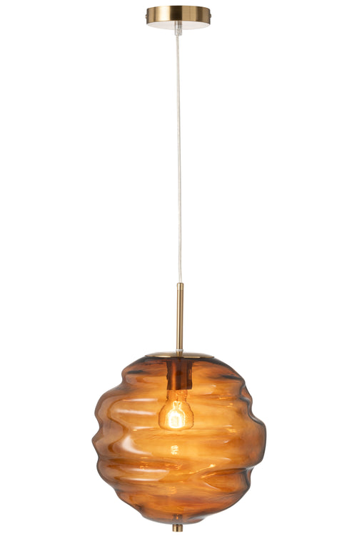 J-Line hanglamp - glas - bruin