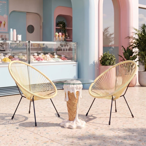 Kare Design Tuinfauteuil Acapulco pastel geel