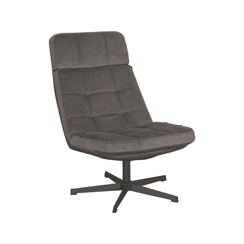 LABEL51 Fauteuil Alvar - Antraciet Stof - Draaibaar - vtwonen shop