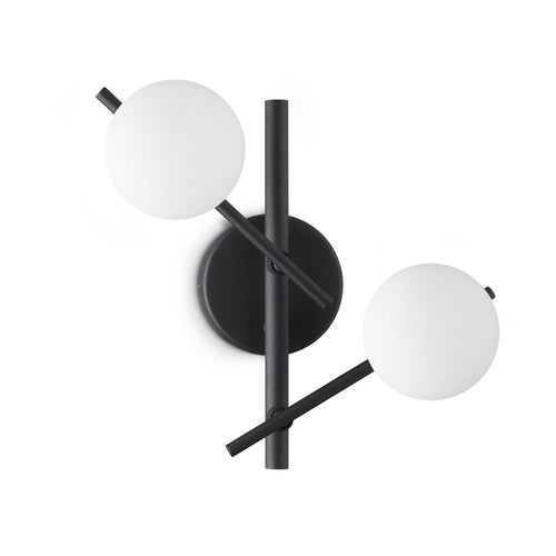 Ideal Lux ATLAS Bolvormige wandlampen zwart 2x G9