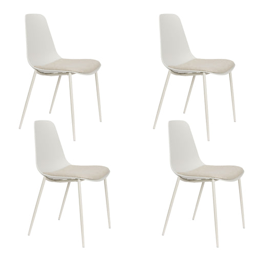 Housecraft Living Jeffrey Eetkamerstoelen Wit - Set van 4