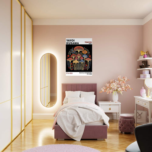 Artfulprints  Yayoi Kusama - Magical mushrooms   poster 30x40 cm - vtwonen shop