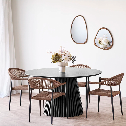 Artichok Hiba Vaas Bruin/Beige - Ø 21 x 19 cm - vtwonen shop