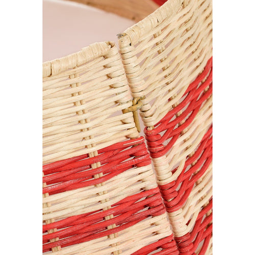 Mica Decorations Kerstboomrok - H25 x Ø60 cm - Rotan - Beige, Rood