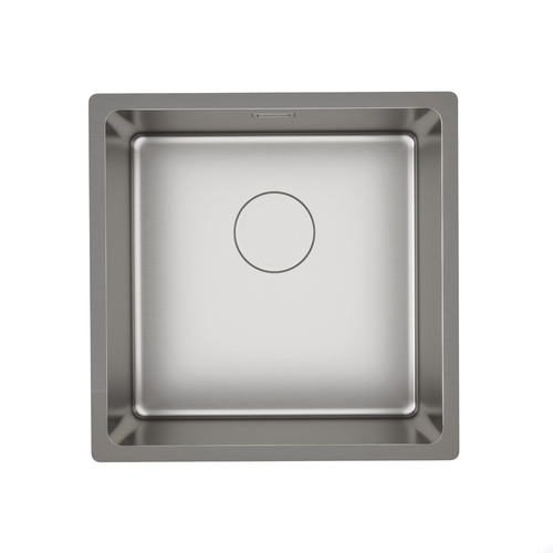 LOMAZOO spoelbak Vortex - RVS - chroom - 40 x 40 cm