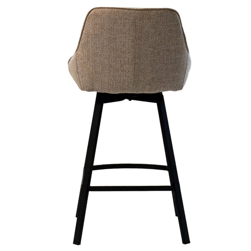 Giga Meubel Barstoel Roos - Stof/Metaal - Taupe - Set van 2 - vtwonen shop