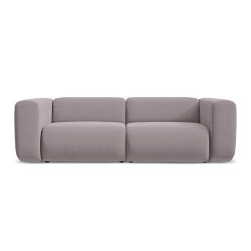LaMiaSofa 3-zits bank Bari - velours - lavendel - 228x89x70
