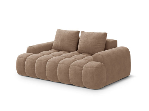 Cosmopolitan Design Bank Linz 2-zits, flueel donkerbeige - 100x175x84cm