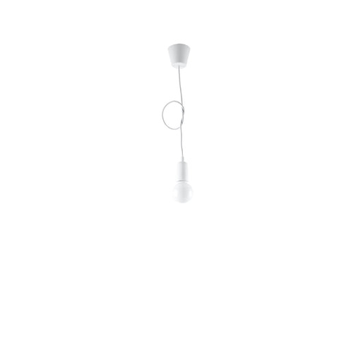 Sollux Lighting Hanglamp DIEGO 1 wit - 9x9x90cm