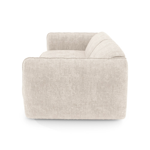 Sia Home - Rechte bank LIVIA - Fluweel weefsel - Crème - 230cm - vtwonen shop