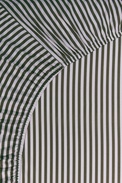 vtwonen Hoeslaken Mini Stripe - 160 x 200 cm hoekhoogte: 25 cm - Naturel