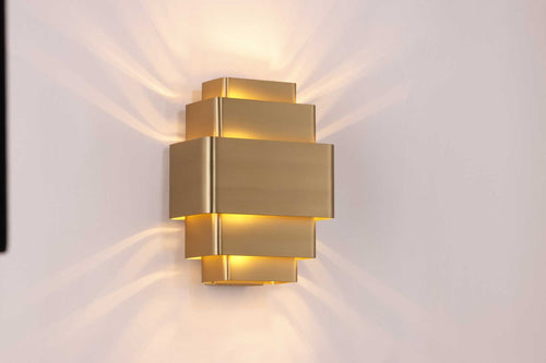 Artdelight wandlamp Layers - 3 lichts - 12  x 28   cm - brons