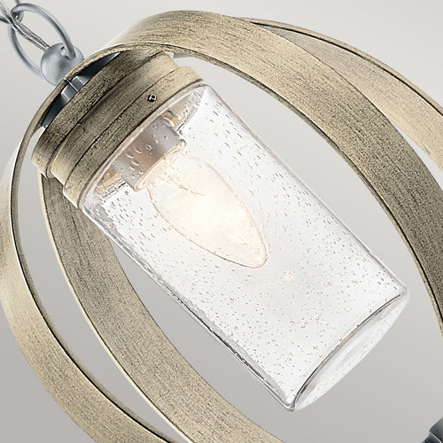 Elstead Kichler Grand Hanglamp voor buiten, verouderd antiek grijs, IP44
