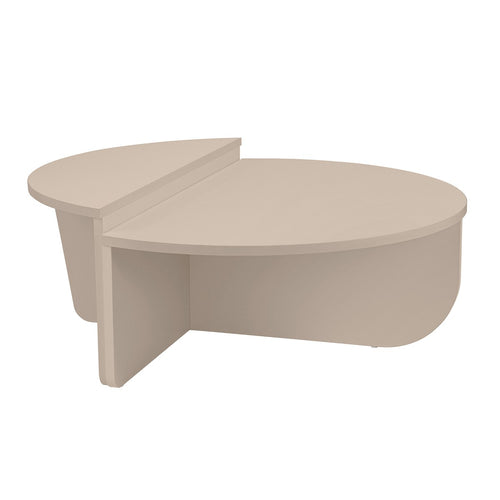 Calicosy - ORION Set van 2 salontafels - Licht hout - 90x90x35 cm