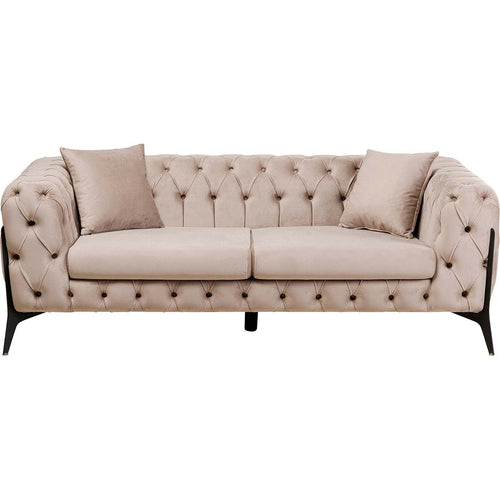 Kare Design Sofa Bellissima 2-Zits fluweel beige