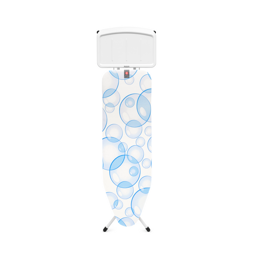 Brabantia Strijkplank B, 124x38 cm, solide stoomunithouder, PerfectFlow - Bubbles