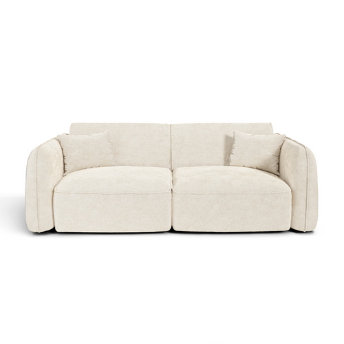 Premium Interiors - Bank LOMI - gewaafd fluweel crème 150cm