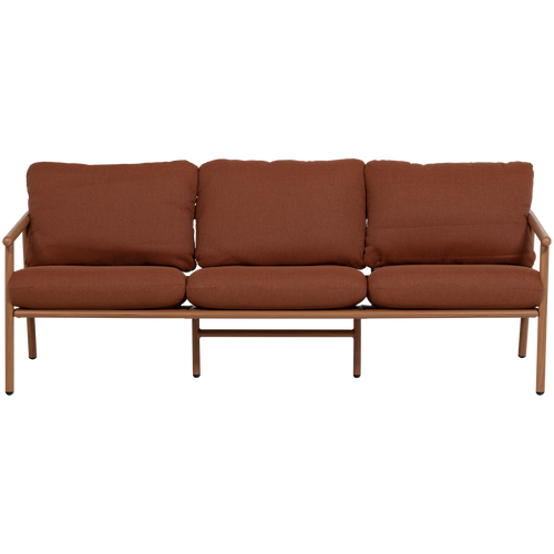 WOOOD 3-zits bank tuin Cavero - Aluminium - Terra/Naturel - 57x192x87