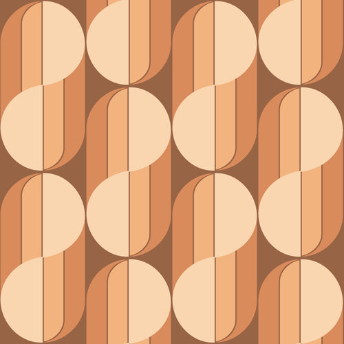 ESTAhome behang retro ornamenten terracotta - 50 x 900 cm - 131590 - vtwonen shop