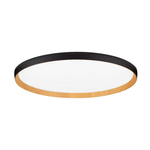 Nova Luce VOMOS Inbouw plafondlamp Sandy Black, Wood Triac dimbare LED 55W 4760lm 2700-3000-4000K CCT