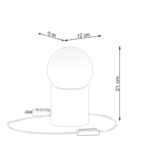 Sollux Lighting Tafellamp BOOMO - 12x12x21cm