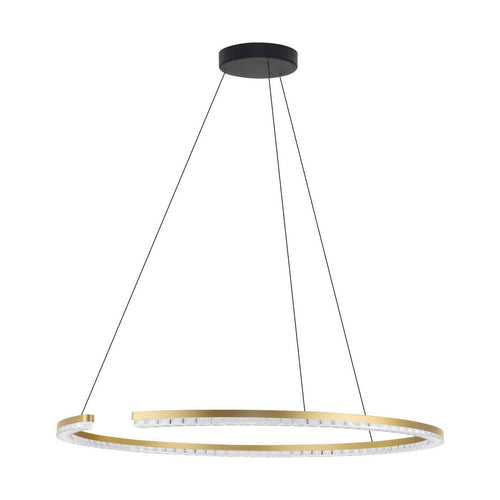 Nova Luce GREAMY Geïntegreerde LED-hanglamp, goudkleurig, Triac dimbaar, 43W, 2795lm, 3000K
